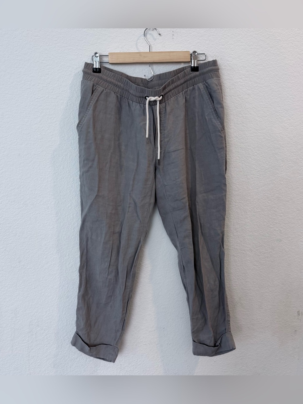 Athleta- Grey Bali Linen Ankle Pant - Size 12